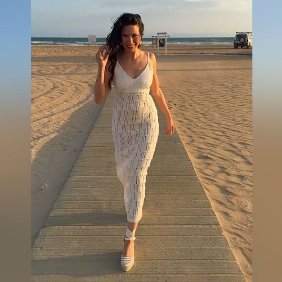 ZARA COMBINATION CROCHET DRESS - Picture 10 of 10